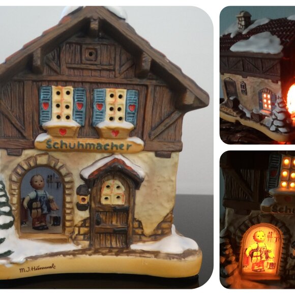 Hawthorne Collections Hummel Bavarian Christmas Village Little Shoemaker Lighted - Picture 1 of 9